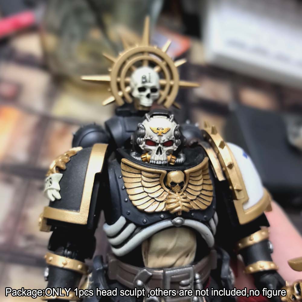 【PRE-ORDER】#B Premium Painted Skull Man Head Sculpt For Joytoy Ultramarines Action Figure