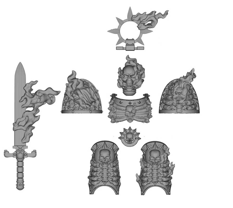 【PRE-ORDER】NEW Unpainted Parts Kits For Joytoy war hammer Space Marine 4.0 Figure Body