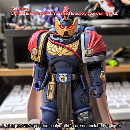 【PRE-ORDER】Premium Helmet Man Head Sculpt For Joytoy Warhammer 4.0 Ultramarines, Honour Guard, Auric Guardians