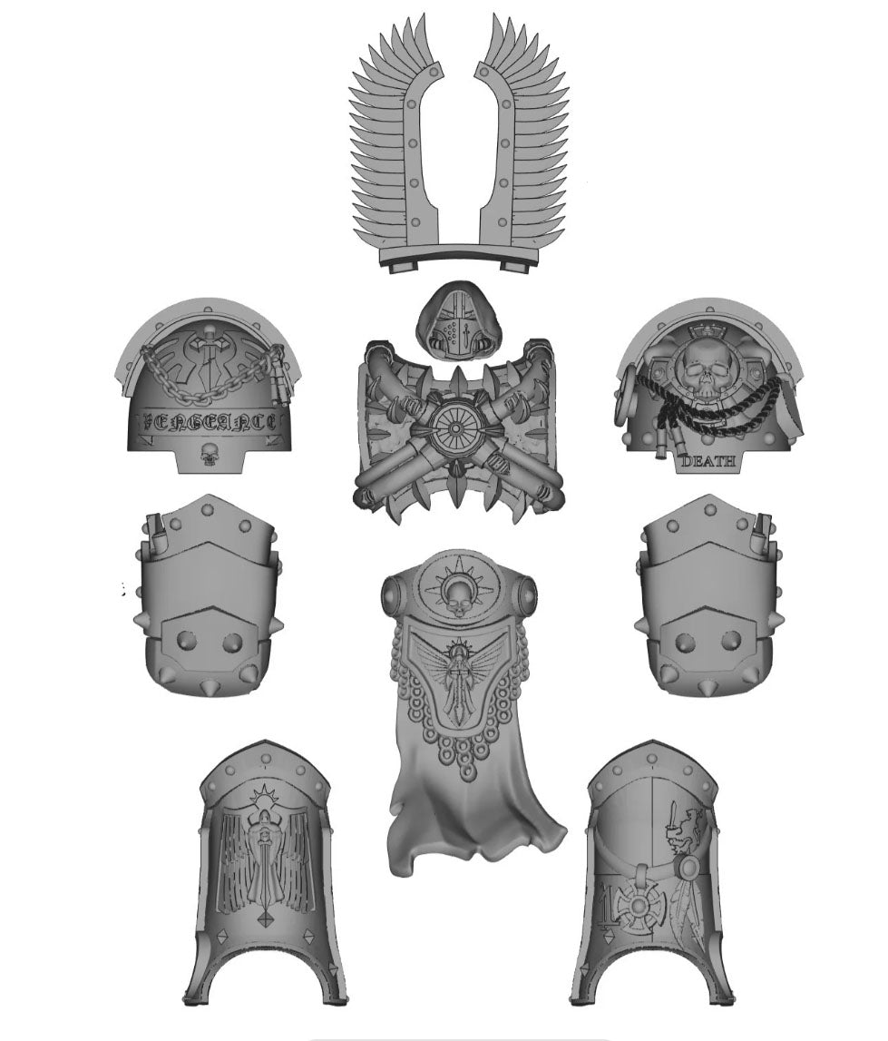 【PRE-ORDER】Unpainted Resin Kits For JoyToy WH40K Dark Angels Fits 10th Edition Terminators