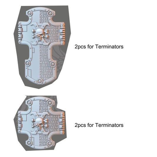 4pcs unpainted shield models for Terminators