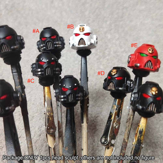 【PRE-ORDER】Premium MK7 Man Head Sculpt Model For Joytoy War hammer black templars Action Figure