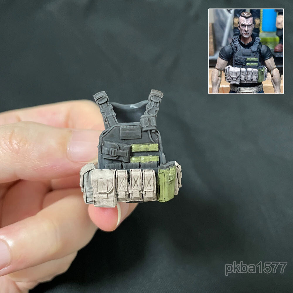 Painted 1/18 Soldier Soap Vest Waistcoat Body Armor Model For 3.75"Action Figure