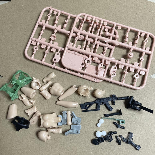 【PRE-ORDER】Unpainted 1/18 Scale 3.75" Quiet Female Soldier Action Figure Toy Gift