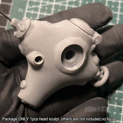 Unpainted 1/12 Punk Head Sculpt Model For 6" Notaman Action Figure