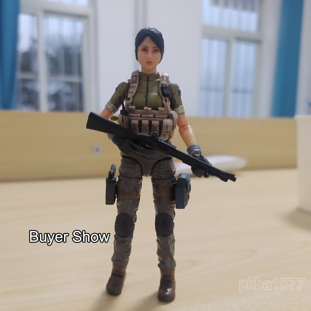 1/18 Female Soldier Gilet Vest Model For 3.75" Joytoy Planet Green Valley Figure