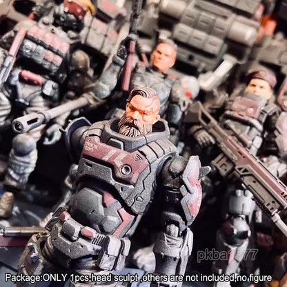 【PRE-ORDER】Premium 1/18 Man w a Scar Head Sculpt Soldier Head For 3.75'' Acid Rain Figure