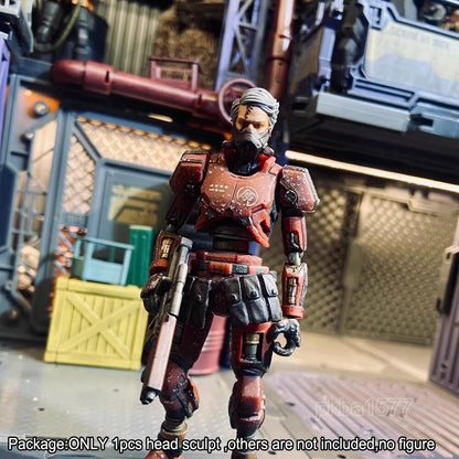 【PRE-ORDER】Delicate Painted 1/18 Warrior Head Sculpt Soldier Head For 3.75'' Action Figure