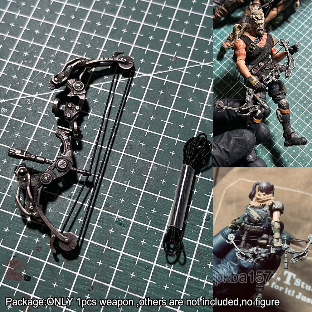 1/18 Scale Punk Weapon Metal Bow Model For DIY 3.75'' Acid Rain Action Figures