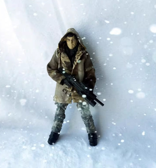 【PRE-ORDER】Handmade 1/18 Camouflage Dust Coat Hoodie Clothes For 3.75" Male Figure Toy Accessory