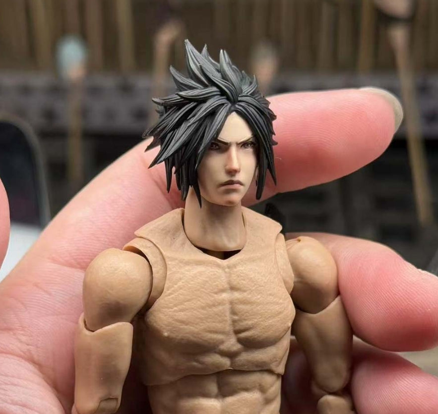 【PRE-ORDER】Premium 1/12 Black Hair Cloud Man Head Sculpt For 6'' vtoys Action Figure