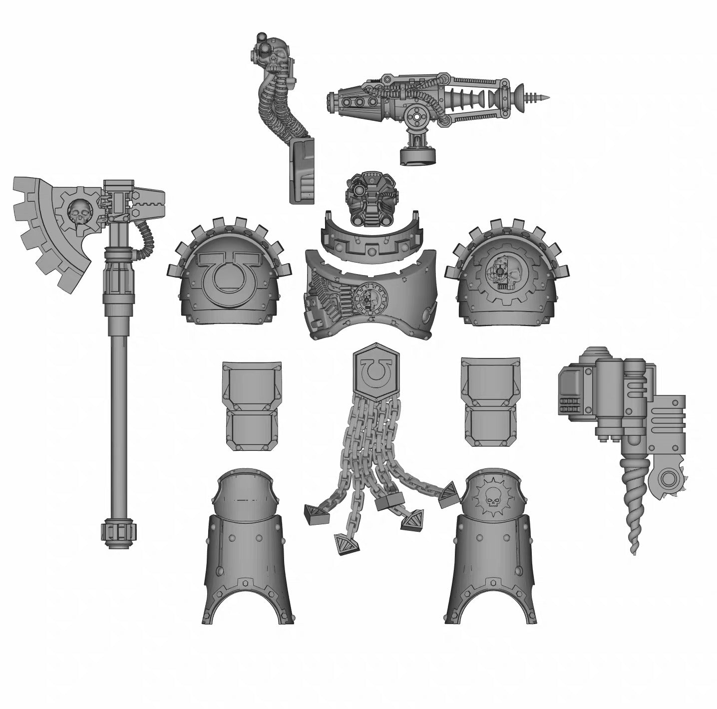 【PRE-ORDER】 Unpainted Parts Kits For Joytoy war hammer Action Figure Body