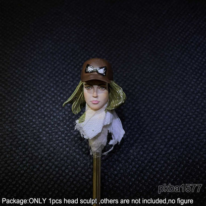 【PRE-ORDER】Premium 1/18 Cute Cartoon Girl Head Sculpt Female Soldier Head For 3.75" Figure