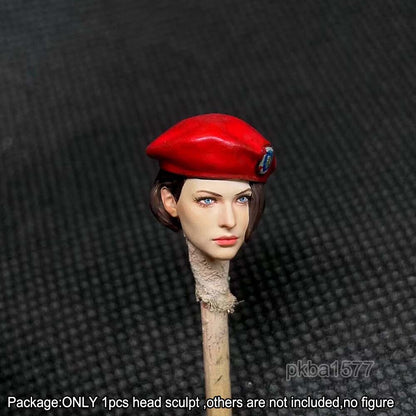 【PRE-ORDER】Premium 1/18 Red Hat Girl Head Sculpt Female Head Model For 3.75" Action Figure