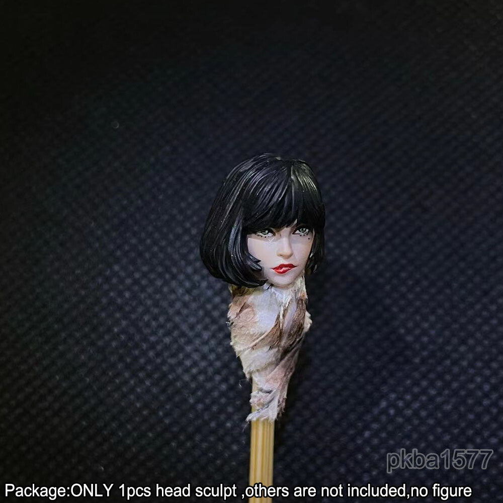 【PRE-ORDER】Premium 1/18 Black Hair Beauty Soldier Head Sculpt Female Head For 3.75" Figure