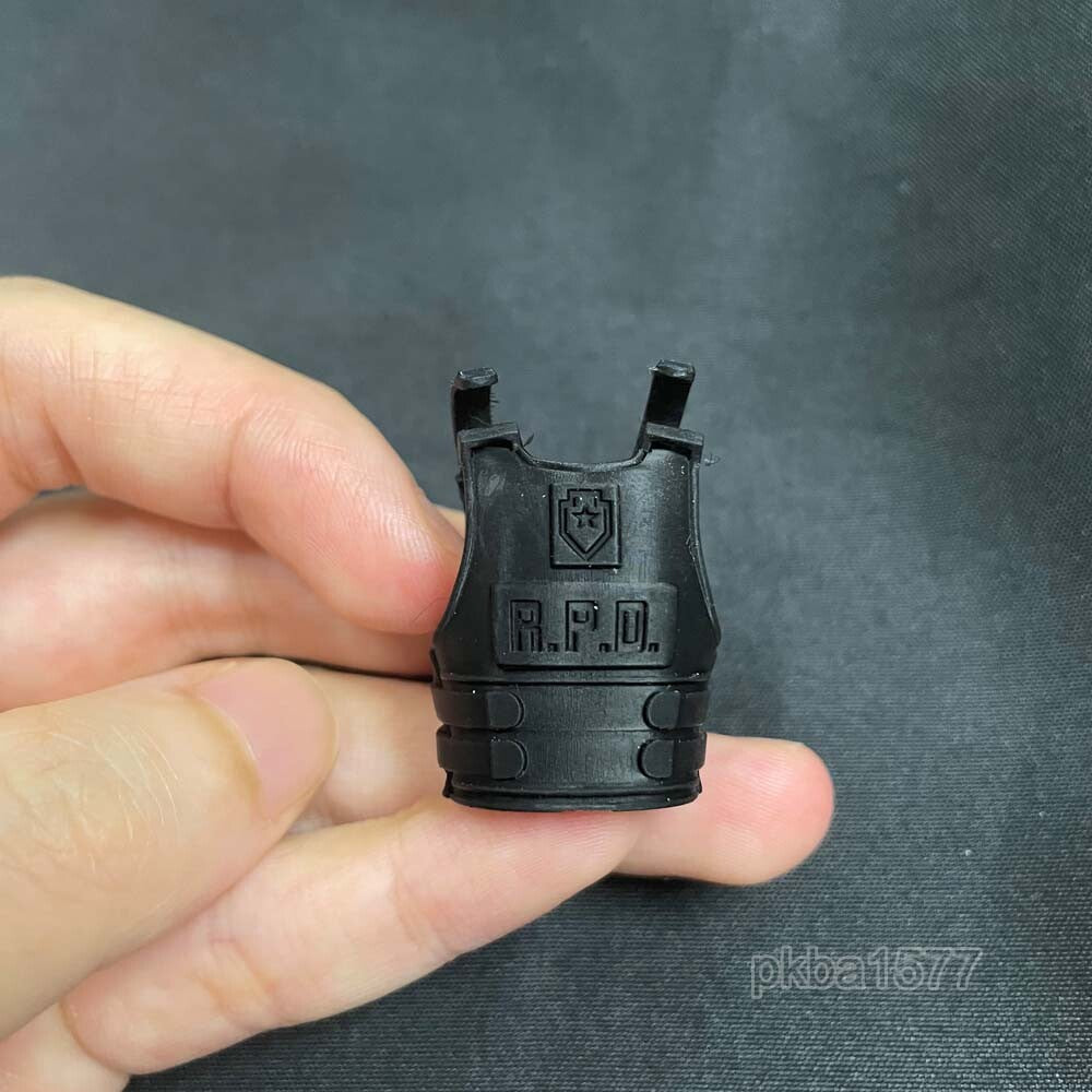 Unpainted Black 1/18 Body Armor model Vest Waistcoat Model For 3.75" Figure