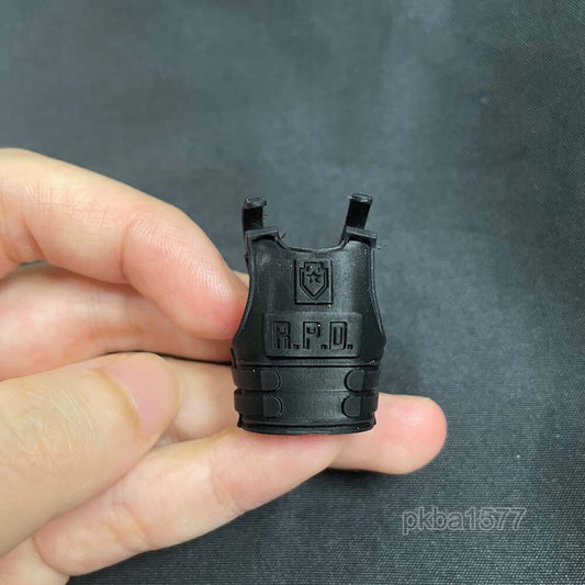 Unpainted Black 1/18 Body Armor model Vest Waistcoat Model For 3.75" Figure