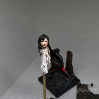 【PRE-ORDER】Black Premium 1/18 Tifa Lockhart Head Sculpt Female Beauty Head For 3.75" Figure