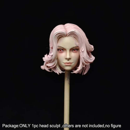 PRE-ORDER Premium 1/12 Female Head Sculpt For DIY 6'' Romankey x cowl Action Figure