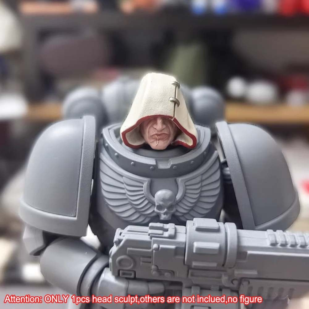 【PRE-ORDER】Premium Hooded Man Head Sculpt For Joytoy Warhammer Dark Angels Action Figure
