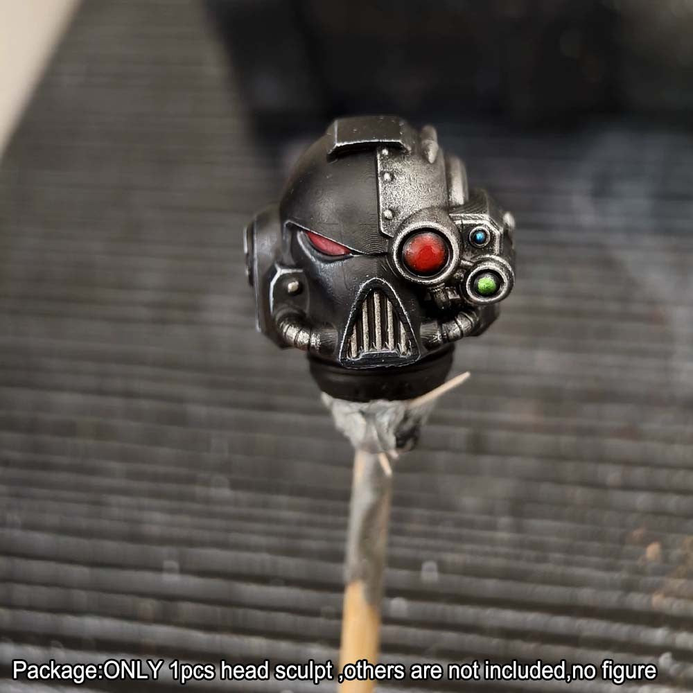 【PRE-ORDER】Premium Painted Black Templar Male Head Sculpt Model For Joytoy Action Figure