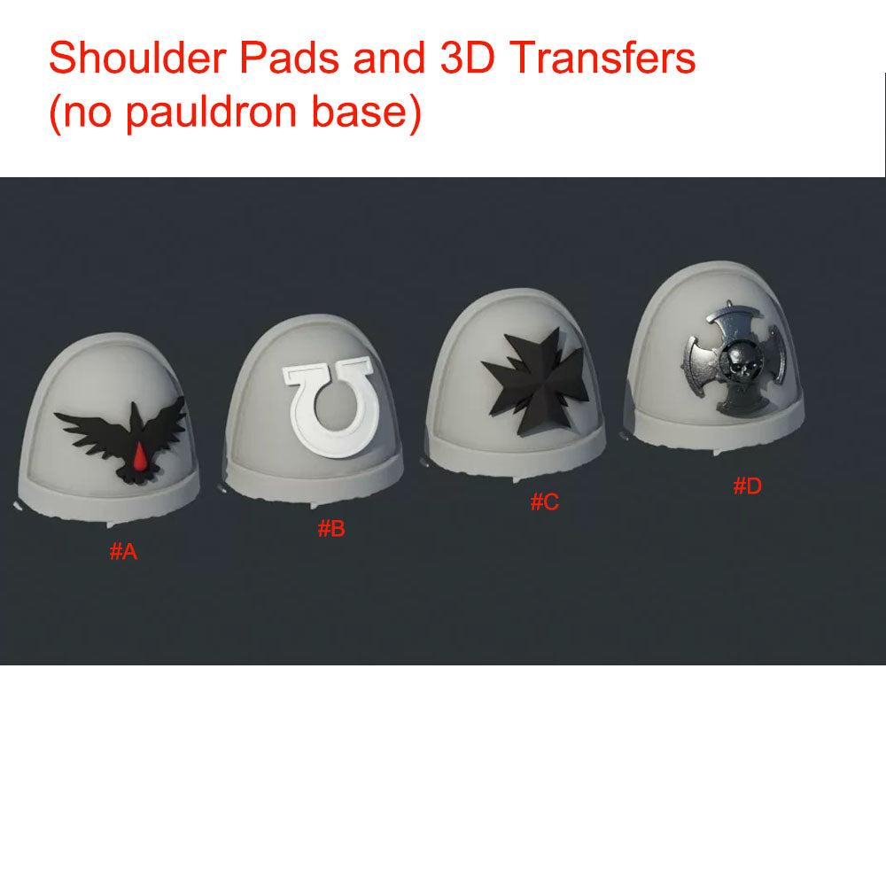 5pcs Unpainted Resin 3D Transfers Shoulder Pads For Joytoy Warhammer 40k Figure