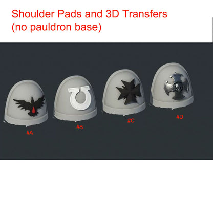 5pcs Unpainted Resin 3D Transfers Shoulder Pads For Joytoy Warhammer 40k Figure