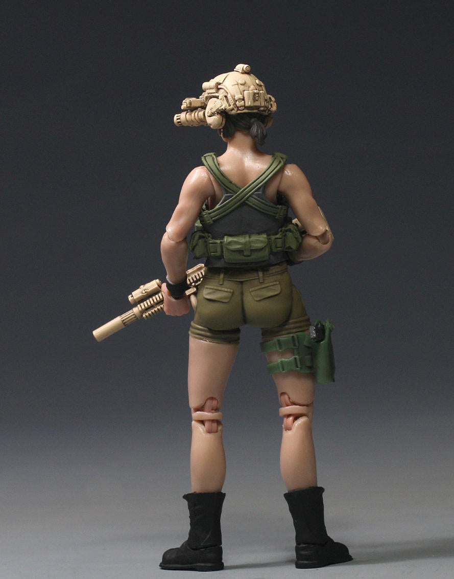 【PRE-ORDER】New Painted 1/18 Girl 3.75" Soldier Articulated Action Figure Toy Xmas Gift