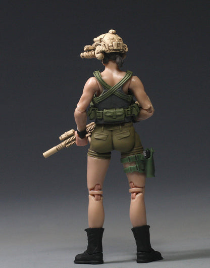 【PRE-ORDER】New Painted 1/18 Girl 3.75" Soldier Articulated Action Figure Toy Xmas Gift