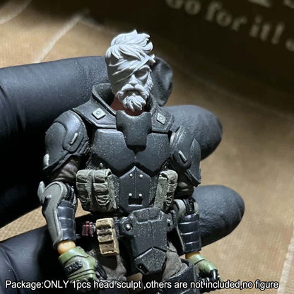 Unpainted 1/18 One Eye Man Head Sculpt Model For 3.75'' Acid Rain Joytoy Figure