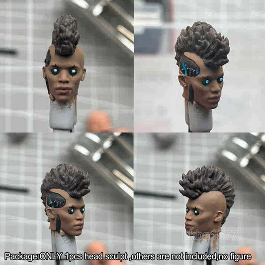 【PRE-ORDER】Premium 1/18 Cool Cyberpunk Head Sculpt Soldier Head For 3.75'' Action Figure