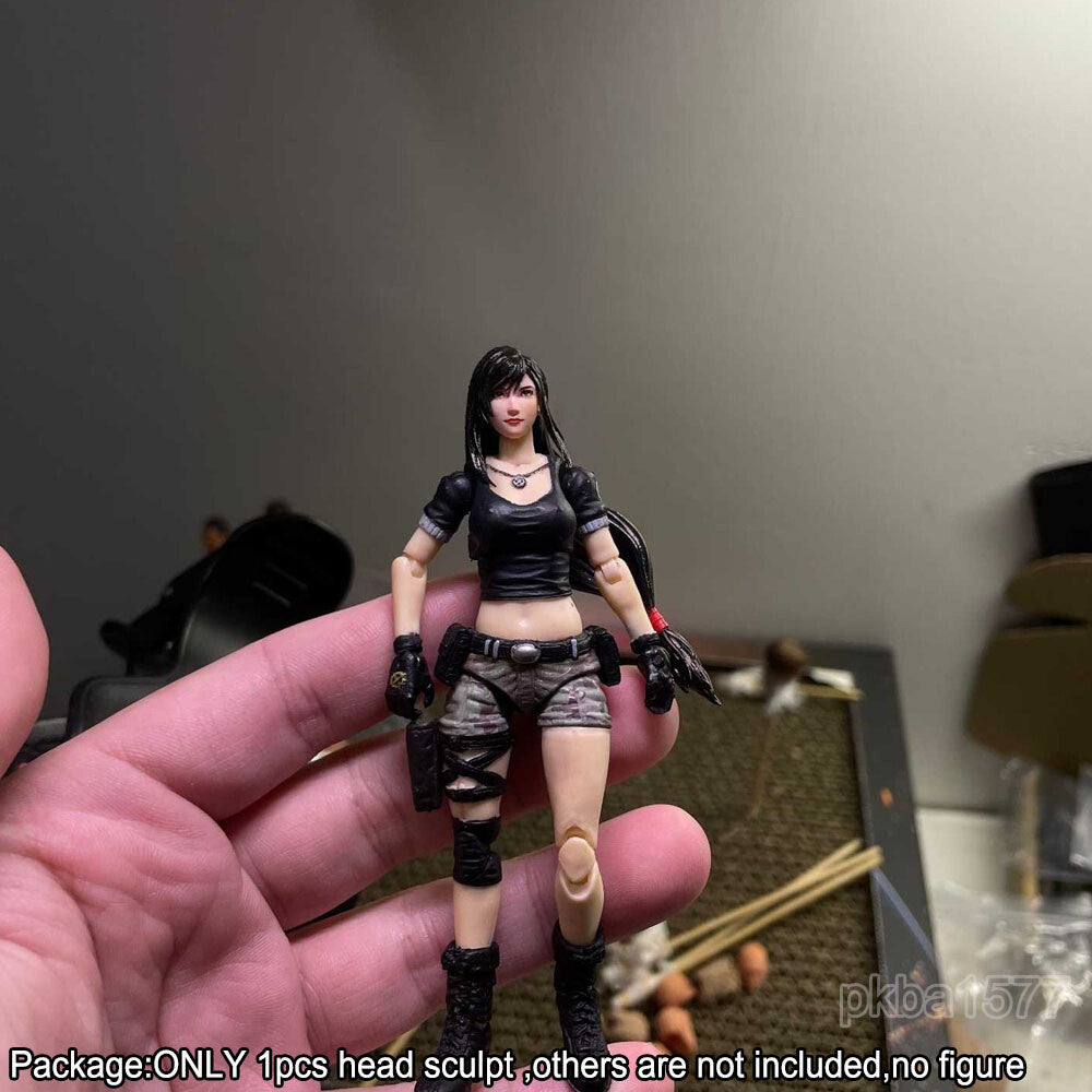 【PRE-ORDER】Black Premium 1/18 Tifa Lockhart Head Sculpt Female Beauty Head For 3.75" Figure
