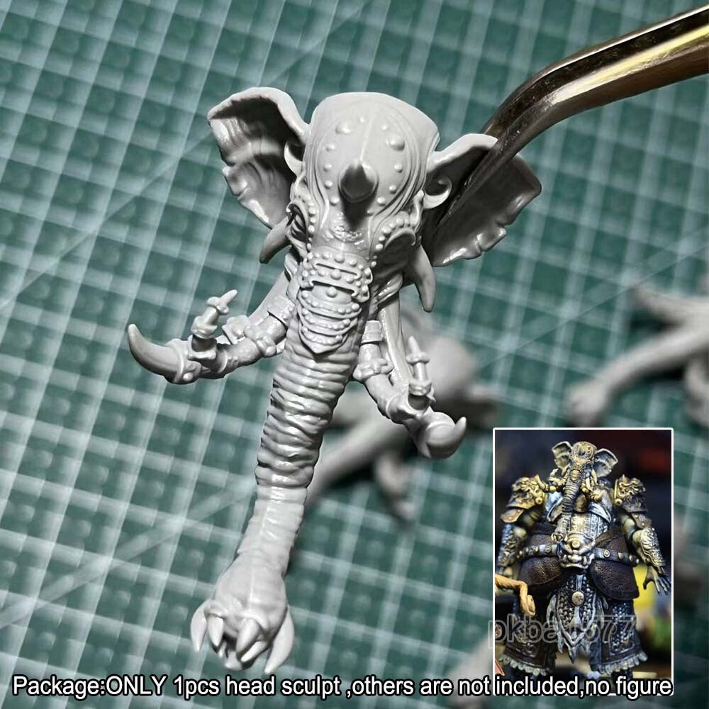 Unpainted 1/18 Elephant Animal Head Sculpt For 3.75'' Figures Acid Rain Joytoy