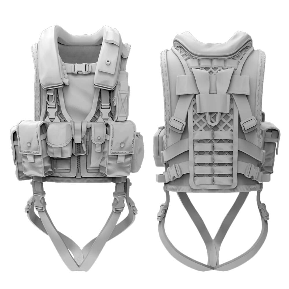 For Upgrade 3.75" Action Figure Unpainted 1/18 Body Armor Vest Model