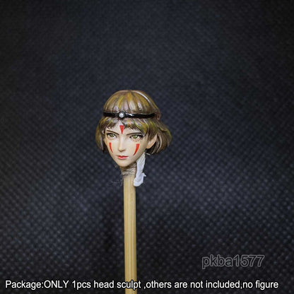 【PRE-ORDER】Premium 1/18 Beauty Girl San Head Sculpt Female Soldier Head For 3.75" Figure