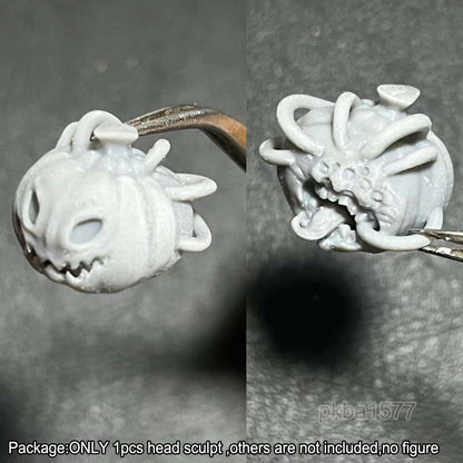 Unpainted 1/18 Pumpkin Monster Head Sculpt Helmet For 3.75'' Figure Acid Rain