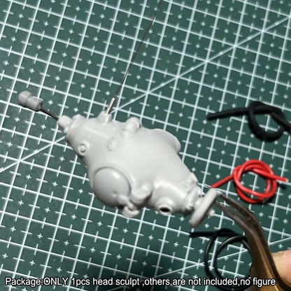 Unpainted 1/18 Punk Head Sculpt Male Helmet For 3.75'' Figures Acid Rain Joytoy