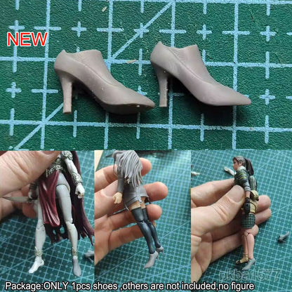 New Unpainted 1/18 High Heels Shoes For 3.75'' Planet Green Valley Figure Joytoy
