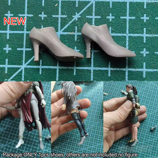 New Unpainted 1/18 High Heels Shoes For 3.75'' Planet Green Valley Figure Joytoy