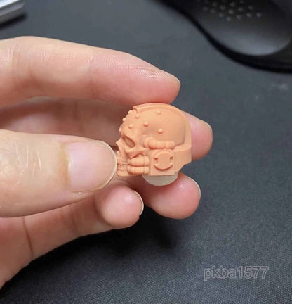 Blank Unpainted 1/18 Skull Man Head Sculpt For 3.75" Joytoy Action Figure
