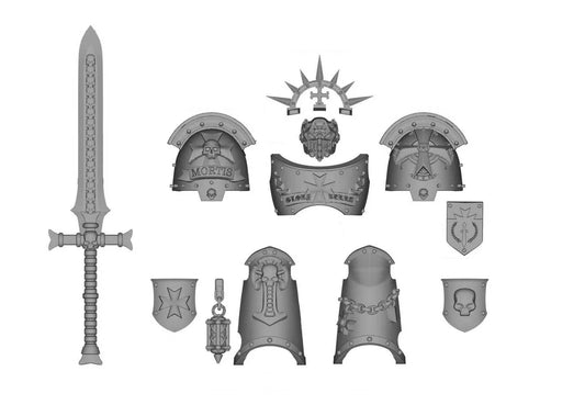 【PRE-ORDER】 Unpainted Parts Kits For Joytoy war hammer Terminator 10ver Black Templar Figure Body