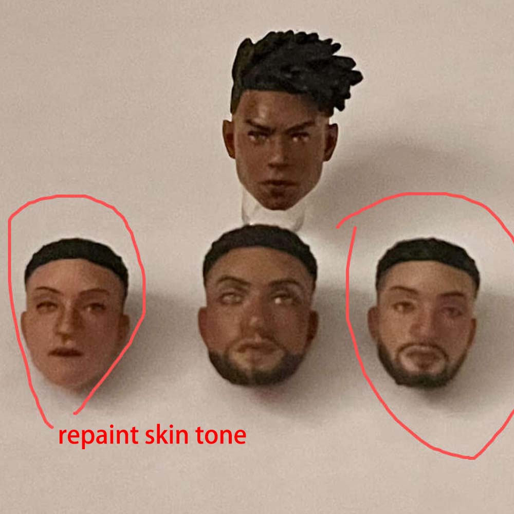 Repaint 2pcs head sculpts skin tone and Repaint body pieces