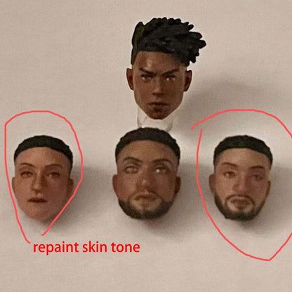 Repaint 2pcs head sculpts skin tone and Repaint body pieces