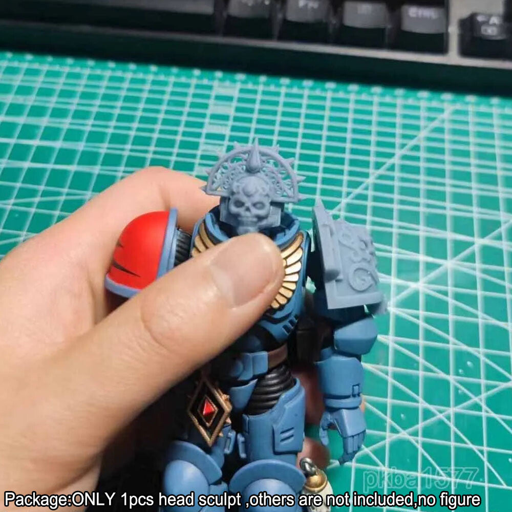 Unpainted 1/18 skull Man Head Sculpt For 3.75" Joytoy Figure Model Figure