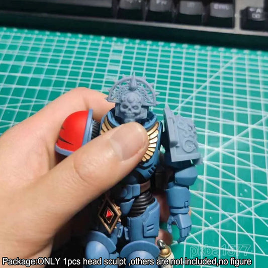 Unpainted 1/18 skull Man Head Sculpt For 3.75" Joytoy Figure Model Figure
