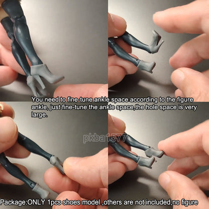 Unpainted 1/18 High Heels Shoes Model For 3.75'' Planet Green Valley Figure