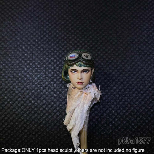 【PRE-ORDER】Premium 1/18 Girl Head Sculpt Female Soldier Head For 3.75" bfs joytoy Figure