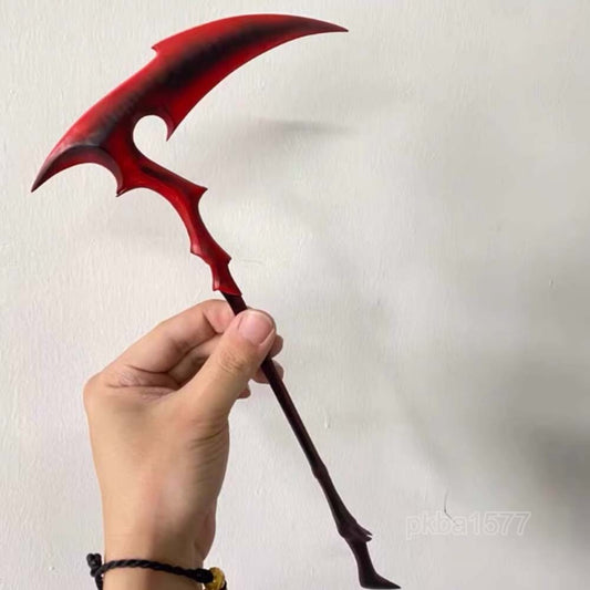 【PRE-ORDER】Painted Red 1/12 Scale Sickle Hook Sword Weapon Model For 6" Action Figure
