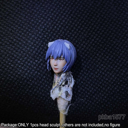【PRE-ORDER】Premium 1/18 Ayanami Rei Girl Head Sculpt Female Soldier Head For 3.75" Figure