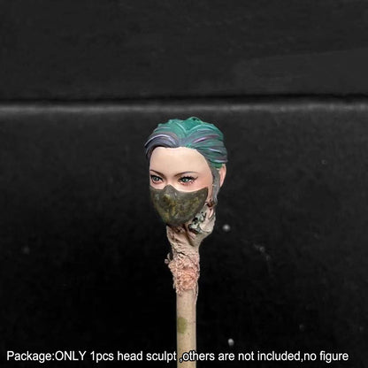 【PRE-ORDER】Premium Painted 1/18 Mask Female Head Sculpt Model For 3.75" Action Figure